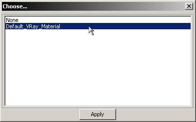 2. In the material window, select