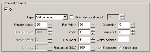 Type of Camera In V-Ray s physical camera parameters you will see that there are three options within the types of cameras.