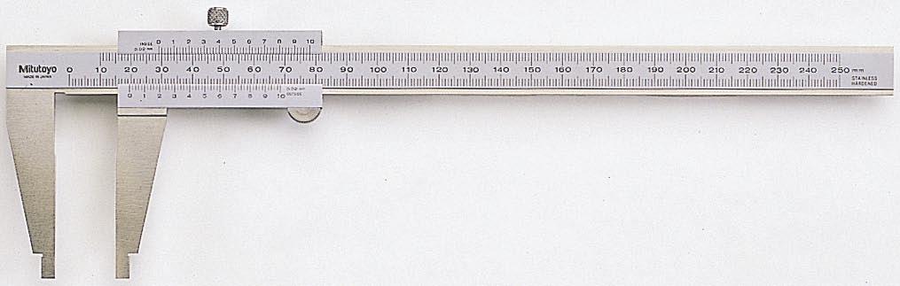 ABSOLUTE Digimatic & Vernier Caliper SERIES 550, 160 with Nib Style Jaws The rounded faces of the jaws are ideal for accurate ID (inside diameter) measurement.