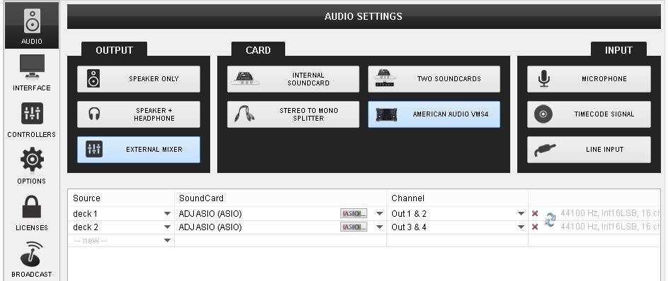 configuration as following. Audio setup Recording (8out) Note that the VMS4 needs to be on the 8out mode for proper recording.