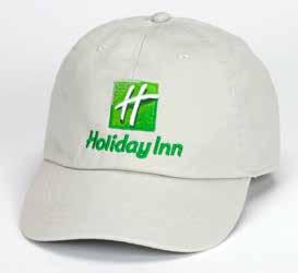 42 FOB Point: GA without location name. Cotton Twill Cap Item #: IHGMHI1005-L Features: Garment washed cotton twill cap with embroidery of Holiday Inn logo.