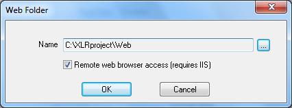 Open the web browser and enter http://ip address/xlrwebpublish where IP address is the IP address of the computer where XLReporter is installed.