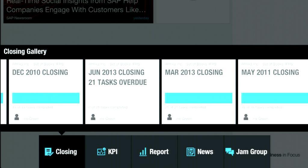 Choose the Closing Period you like to monitor. The Closing tile is shown on the screen. 3.1.