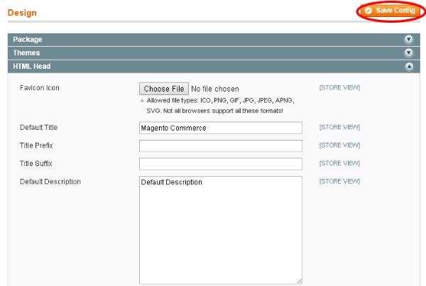 Step (2): Go to the System menu, click on the Configuration option and select the Design option under the General section.