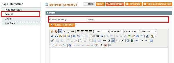 Step (4): Next, specify the title for the page using Page Title field, enter the page URL identifier using URL Key option.