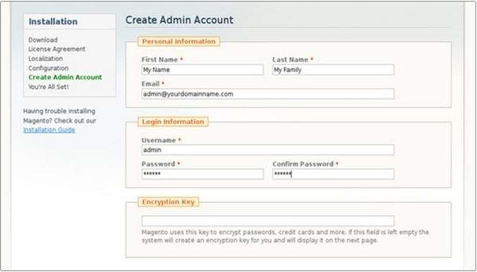 Fill the database information such as Database Type, Host, Database Name, User Name and User Password.