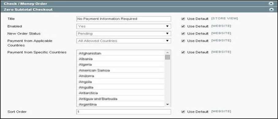 Step (11): The Zero Subtotal Checkout panel is a payment option that