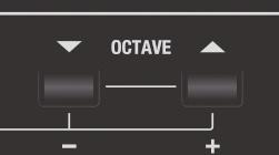 Changing the Key Range Raising or Lowering the Range in Octaves (Octave) You can change the pitch of the keyboard in steps of one octave. 1. Press the OCTAVE [ ] or [ ] button.