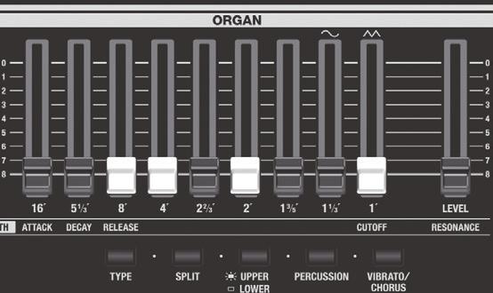 Synthesizer section Here you can