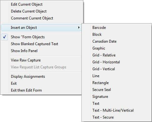 EDIT CURRENT OBJECT This option opens the Properties dialog for the selected (highlighted) item in the View.