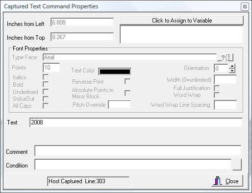 Variable Value and Capture Coordinates exist, PrintBoss Select will only use the Variable Value when no value is returned for the Capture Coordinates.