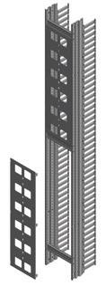 VCMFDR4X4 Single-Sided High-Density Vertical Manager w/doors, 3 5/8"W x 84"H, Black BHVH003 Single-Sided High-Density Vertical Manager w/doors, 6"W x 84"H, Black BHVH006 Single-Sided High-Density