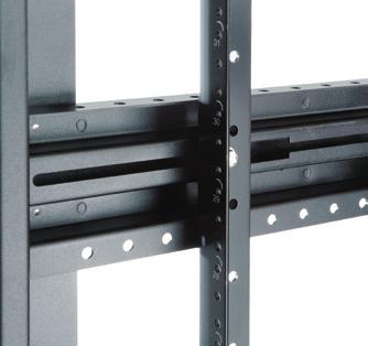 Ground Bar Solid Vented XMFVGB Doors Side Panel Options Ground Bar Height (RU) Refer to RU in Frame Height Chart Vertical Lacing Panel Side Panel Options: Flush Flat Panel (left), Formed