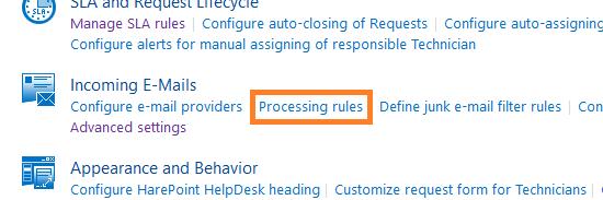 In later versions of HarePoint HelpDesk, it is possible to configure processing rules to have other fields filled automatically as well.
