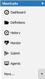 reposition columns in the Monitor, History, and Definitions Views.