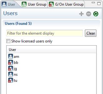 Management Reference > The Management Client Element: User User Elements represents an actual User on the G/On server.