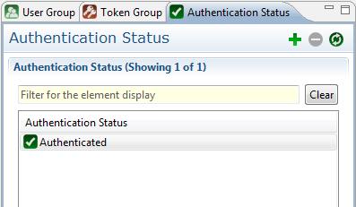 Management Reference > The Management Client Element: Authentication Status The Authentication Status list has a builtin Element called Authenticated.