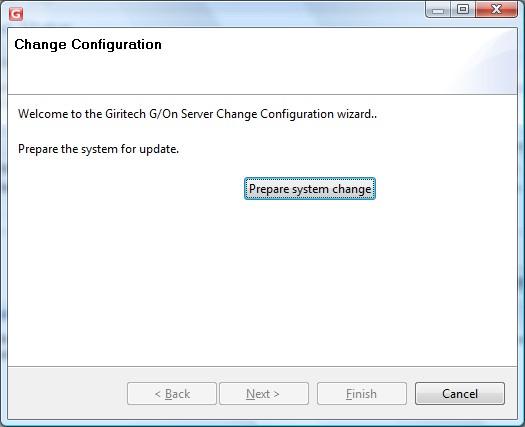 Configuration Reference > Wizards Change Wizard The Change Wizard is used for changing information for the currently installed system.
