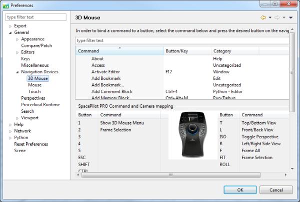 Note: For those who have a 3D Connexion 3D Mouse (http://www.3dconnexion.com/), there are specific preferences for that. You'll focus on the default navigation scheme.