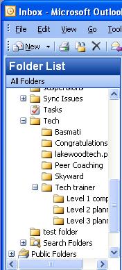 The sign in front of the Sync Issues folder indicates that this folder has other folders inside it. Clicking on the sign will expand the view.