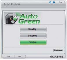 4-5 Auto Green Auto Green is an easy-to-use tool that provides users with simple options to enable system power savings via a Bluetooth cell phone.