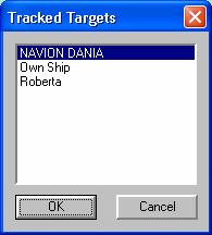2 Select the tracked target that should be saved or no longer tracked, and confirm by tapping OK Save Track and Close Track will now be