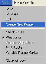 The waypoints are entered by using the cursor, and then modified to accurate coordinates by using the waypoint dialog.