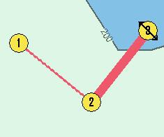 The route will not be approved if it is crossing own ship's safety contour, crossing the boundary of a prohibited area or a geographical area for which special conditions exist.