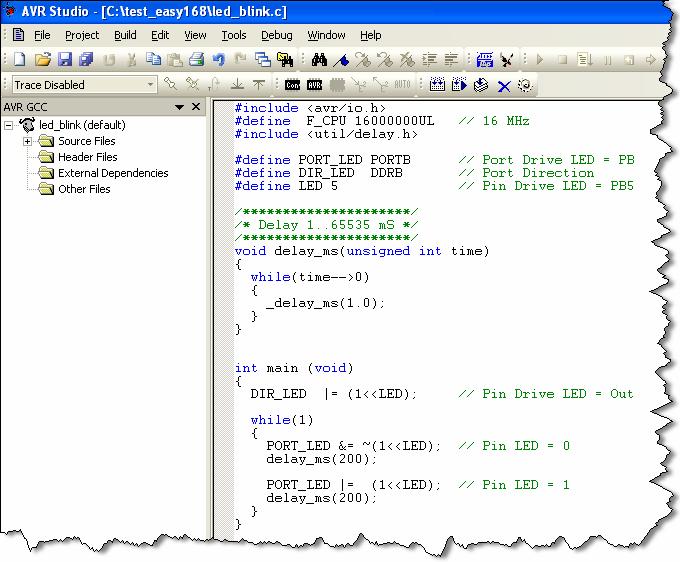5. After typed Code program completely, compile program,