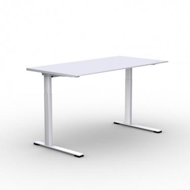 Sit-stand desks JAZZ DESKTOP: CPL; EDGE: WHITE PAINTED MDF CPL EU UK DGA142 1400x800, H=710-1210 895.