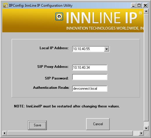 3. Configure InnLine IP The configuration information provided in this section describes the steps required to configure InnLine IP to interoperate with Session Manager and Communication Manager.