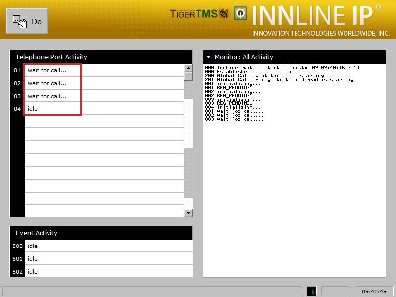 4.3 Verify InnLine IP SIP Entity is up Log in to