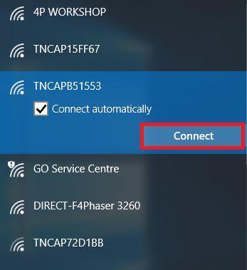 and Available to show your available Wi-Fi  Select