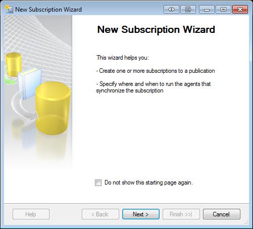 Right Click on the publisher created and select New Subscriptions as shown in the