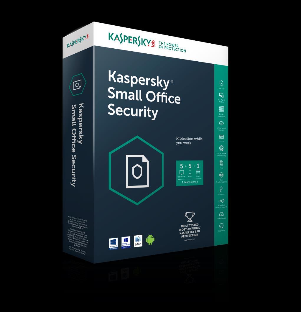 INTRODUCING KASPERSKY SMALL OFFICE SECURITY Kaspersky Small Office Security is designed