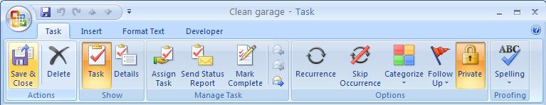 Creating a Task from an E-mail Message When you drag an e-mail message to Tasks in the Navigation Pane,