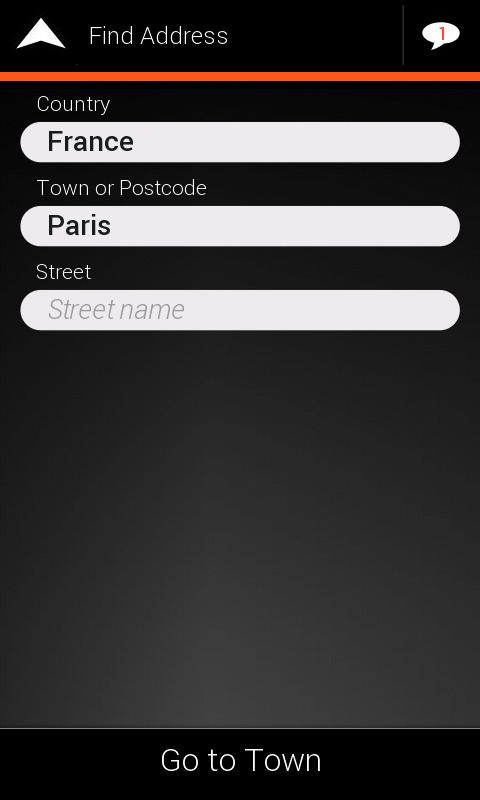 Tap to search for a place within a selected town. (The result list is ordered by the distance from the centre of the selected town.) 5.