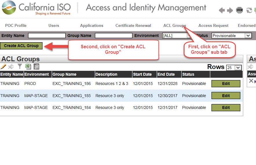 Create ACL Groups An Access Control List (ACL) defines the access rights each user has to particular assets.