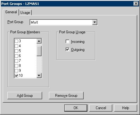Access the Port Groups options under the MAS name in Figure 16 and click the Add Group button.