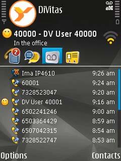 After the call is completed, calls are maintained in the phone s call log as shown in Figure 40. Figure 40: Call Log 8.