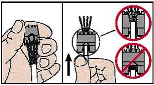 Step 3 Insert the Cable into the Jack Figure 3 Holding the module assembly with the correct side up as shown in Figure 3, and with the wire pairs oriented as shown in Figure 2, gently push the