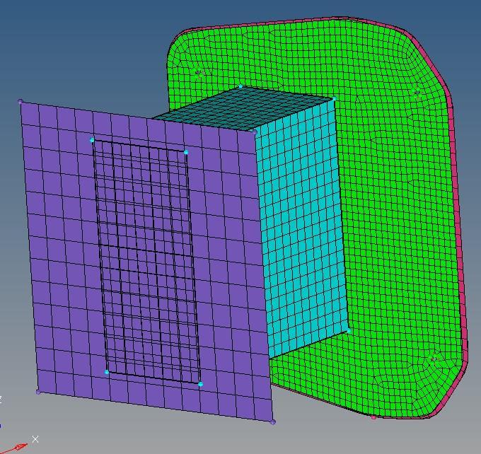 Finish your operation with a final click on mesh and return. 4. Next, the surfaces are meshed. Select 2D > automesh and set the element size.