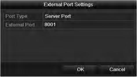 Figure 9.22 External Port Settings Dialog Box 2) Click Apply to save the settings. 3) You can click Refresh to get the latest status of the port mapping. Figure 9.