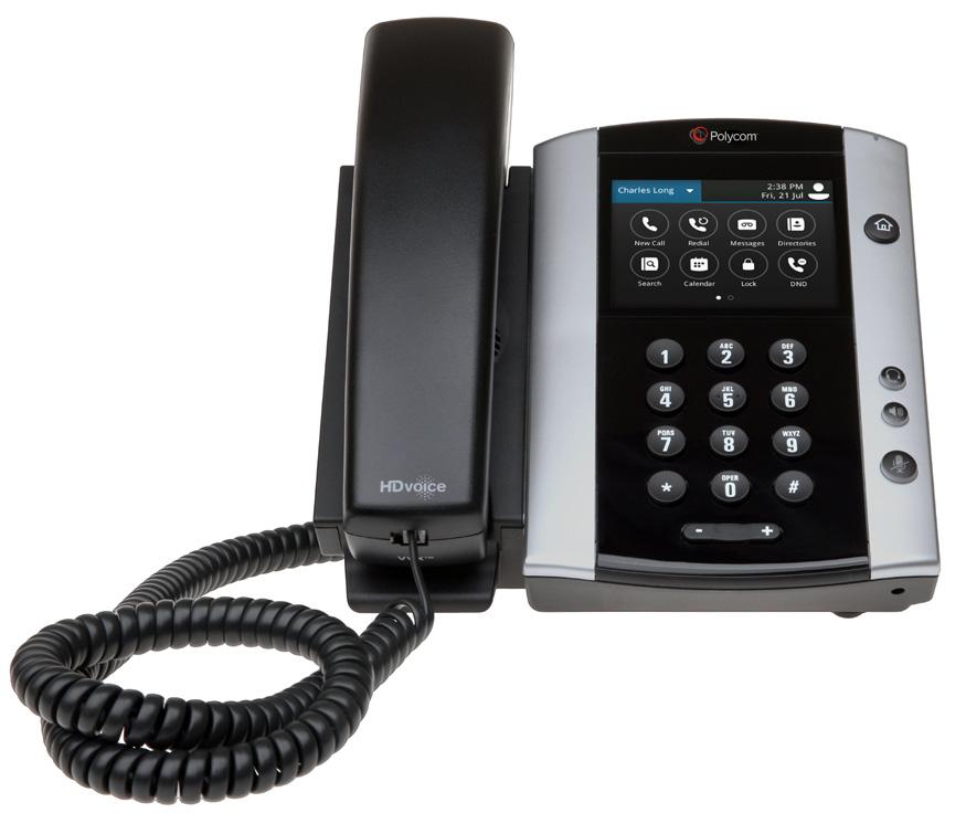 Polycom VVX Business Media Phones, Skype for Business Edition Polycom VVX 600/601, Skype for Business Edition Enhance productivity and enrich collaboration with the ultimate one-touch desktop phone