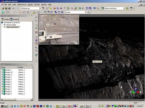 Fig. 10: Close-up of scanned cross used for georeferencing the survey to the Newmont Survey Grid.