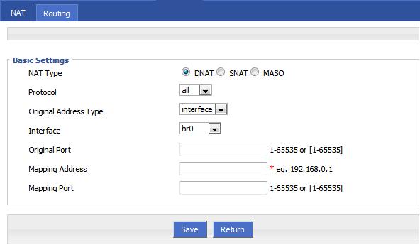 5 Router config Step 3 Click Add to add a new NAT rule. Figure 5-50 DNAT rule configuration Step 4 NAT Type select DNAT, Configure DNAT rule parameter.