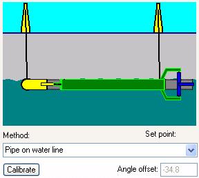 Click on to start the horizontal angle calibration of the upper pipe. 4. The horizontal angle calibration is finished after the value in the angle offset box is changed. 5.