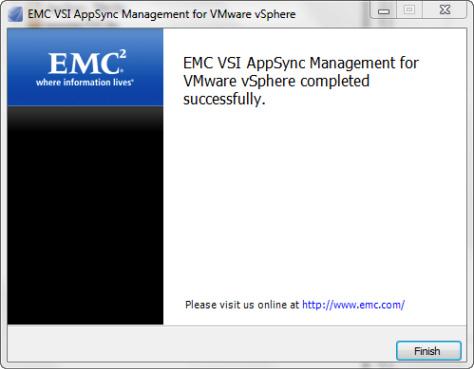 EMC VSI for VMware vsphere: AppSync Management 5.