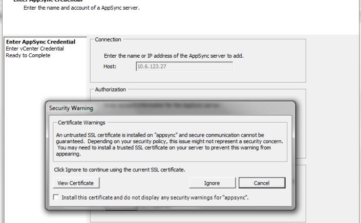 7. In the Security warning dialog box, click the checkbox if you agree and