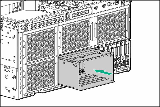 5. Do one of the following: For tower models, place the server on a flat, level surface with the access panel facing up.